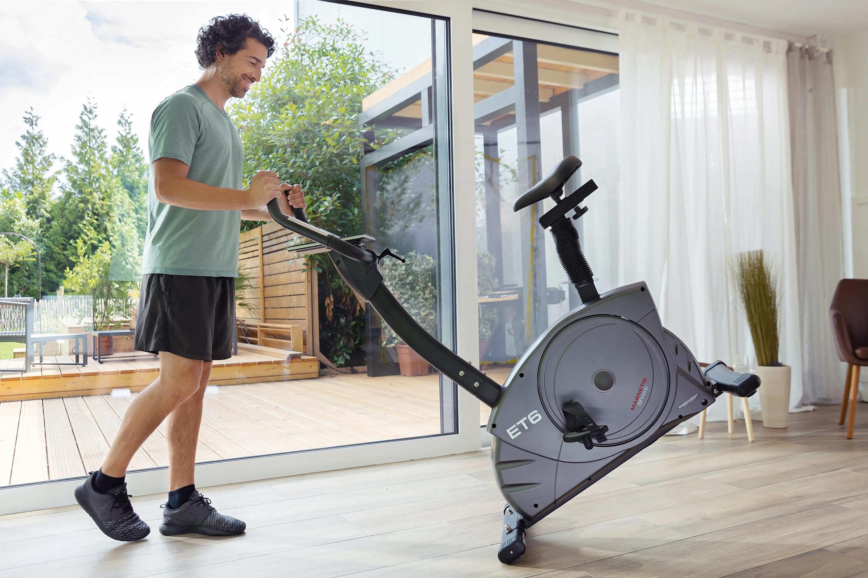 Heimtrainer Ergometer - bis 150kg und 200cm - inkl. Schutzmatte - leise - ET 6 8/15