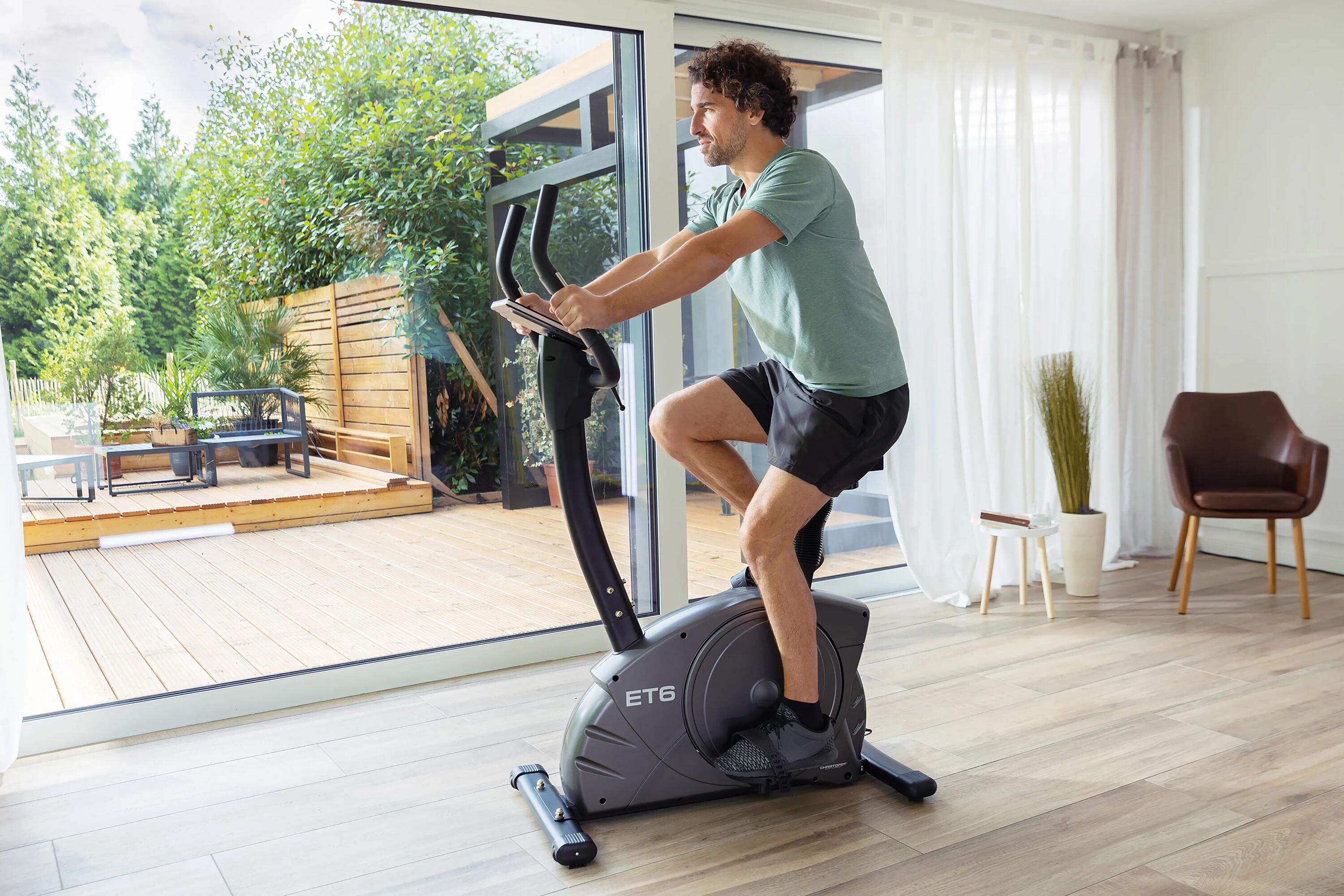 Heimtrainer Ergometer - bis 150kg und 200cm - inkl. Schutzmatte - leise - ET 6 5/15