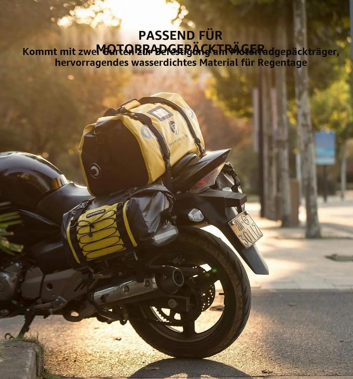 Wasserdichte Motorrad-Hecktasche 55L mit Rollverschluss & Schultergurt 4/7