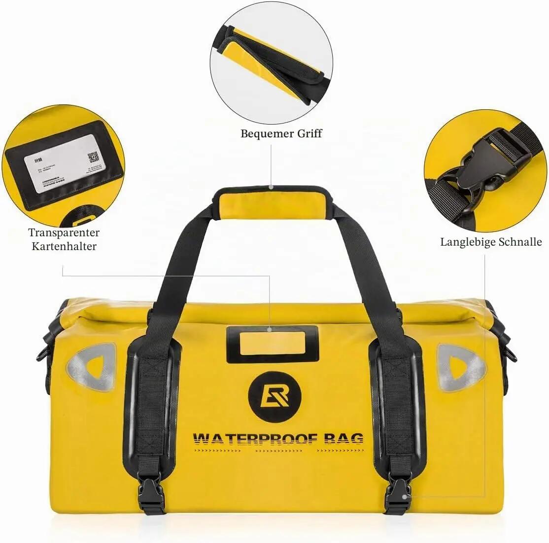 Wasserdichte Motorrad-Hecktasche 55L mit Rollverschluss & Schultergurt 3/7