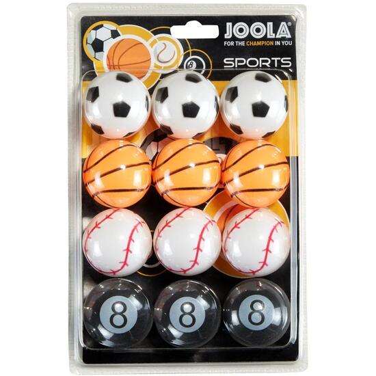 Jeu de 12 balles de tennis de table sports Joola