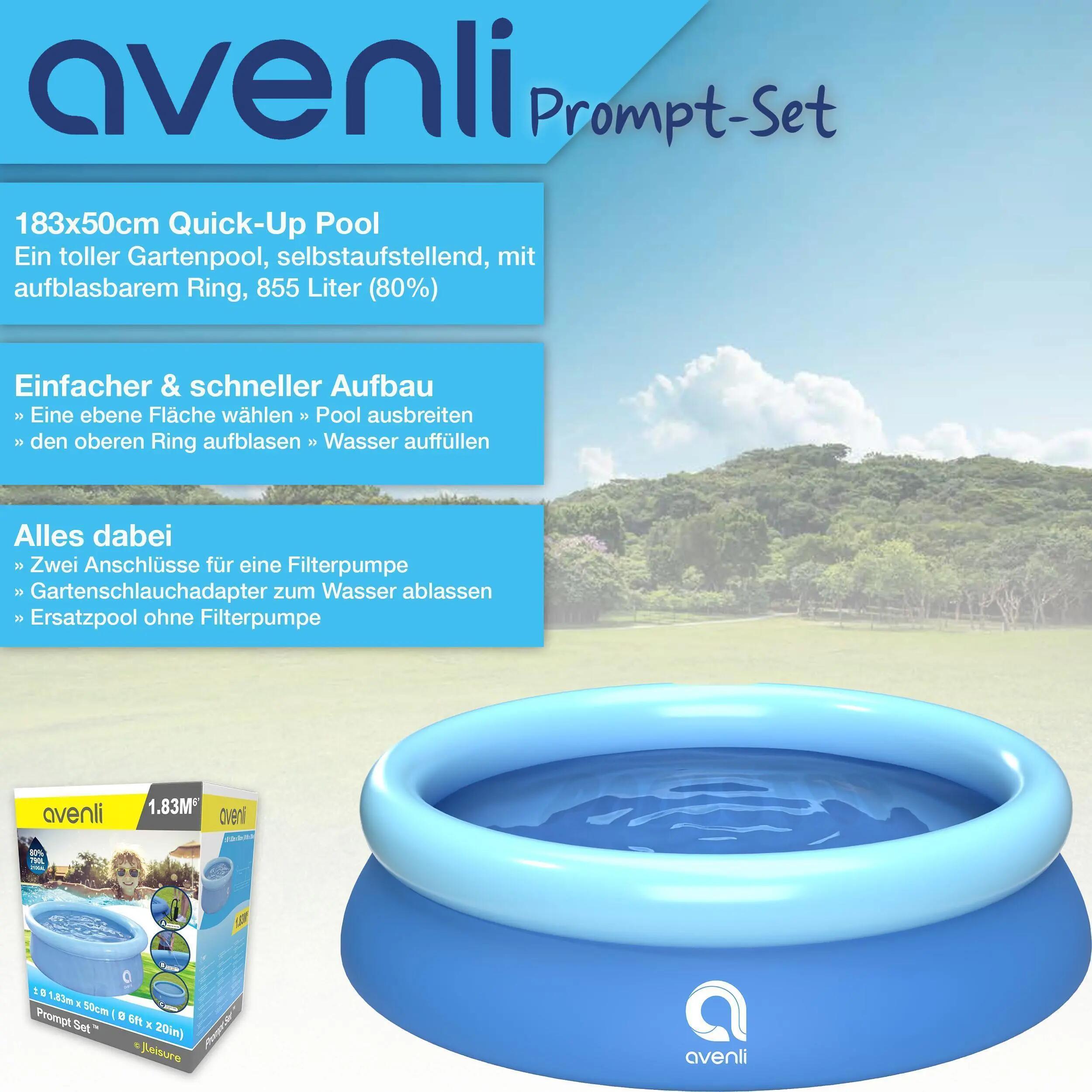 Avenli Prompt Set 183x50cm Pool, ohne Zubehör, blau 5/5