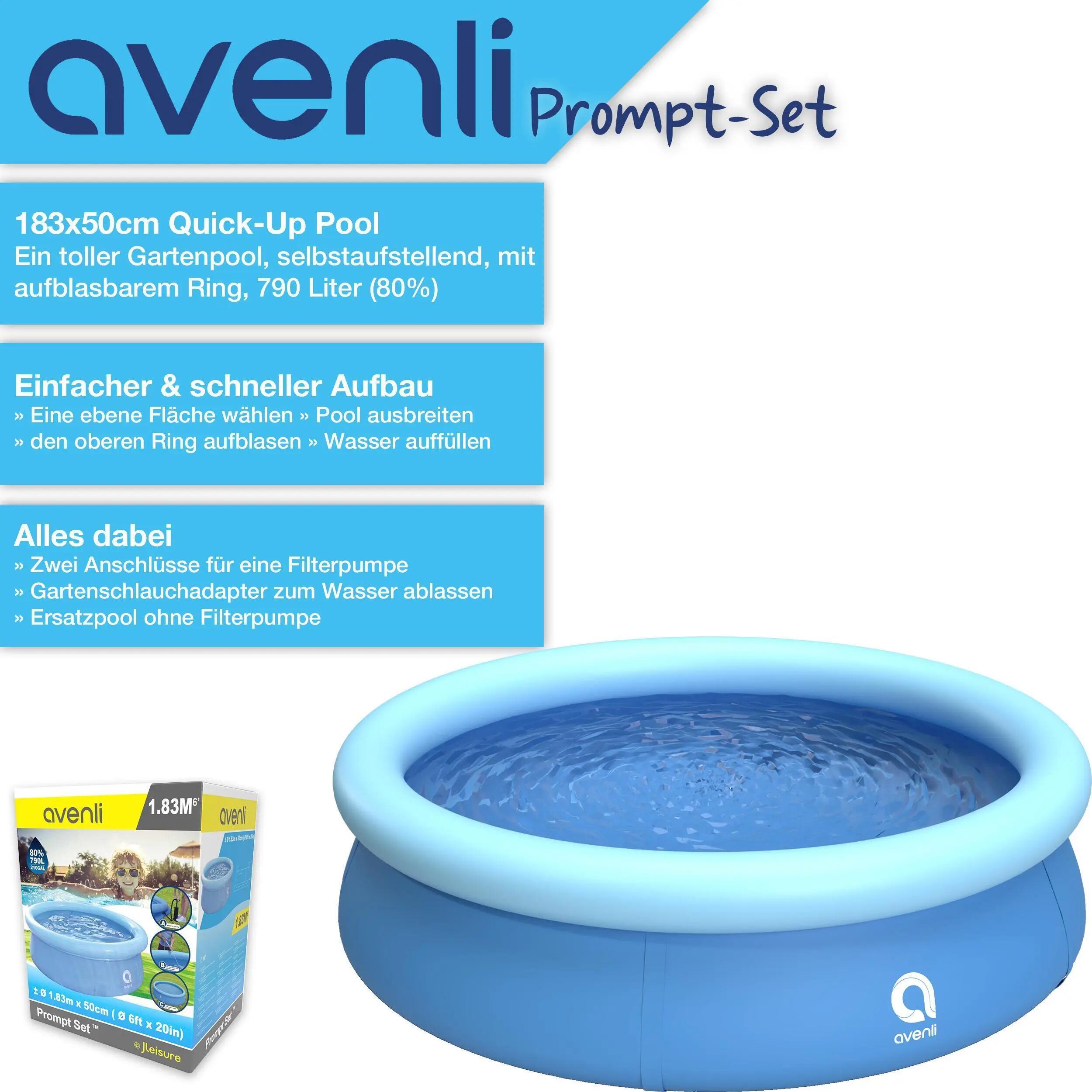 Avenli Prompt Set 183x50cm Pool, ohne Zubehör, blau 4/5