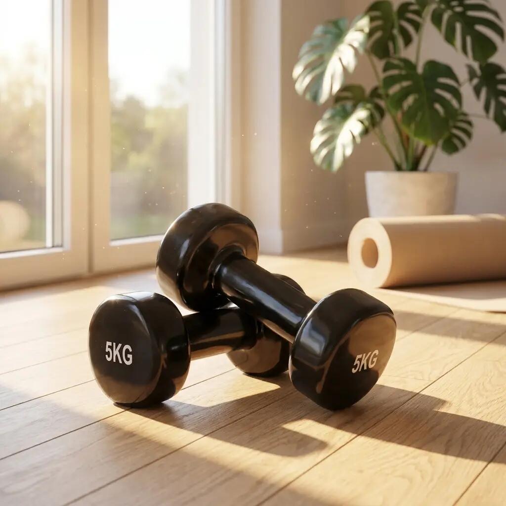 Vinyl Kurzhantel 2er-Set für Krafttraining, Fitness und Reha 3/3