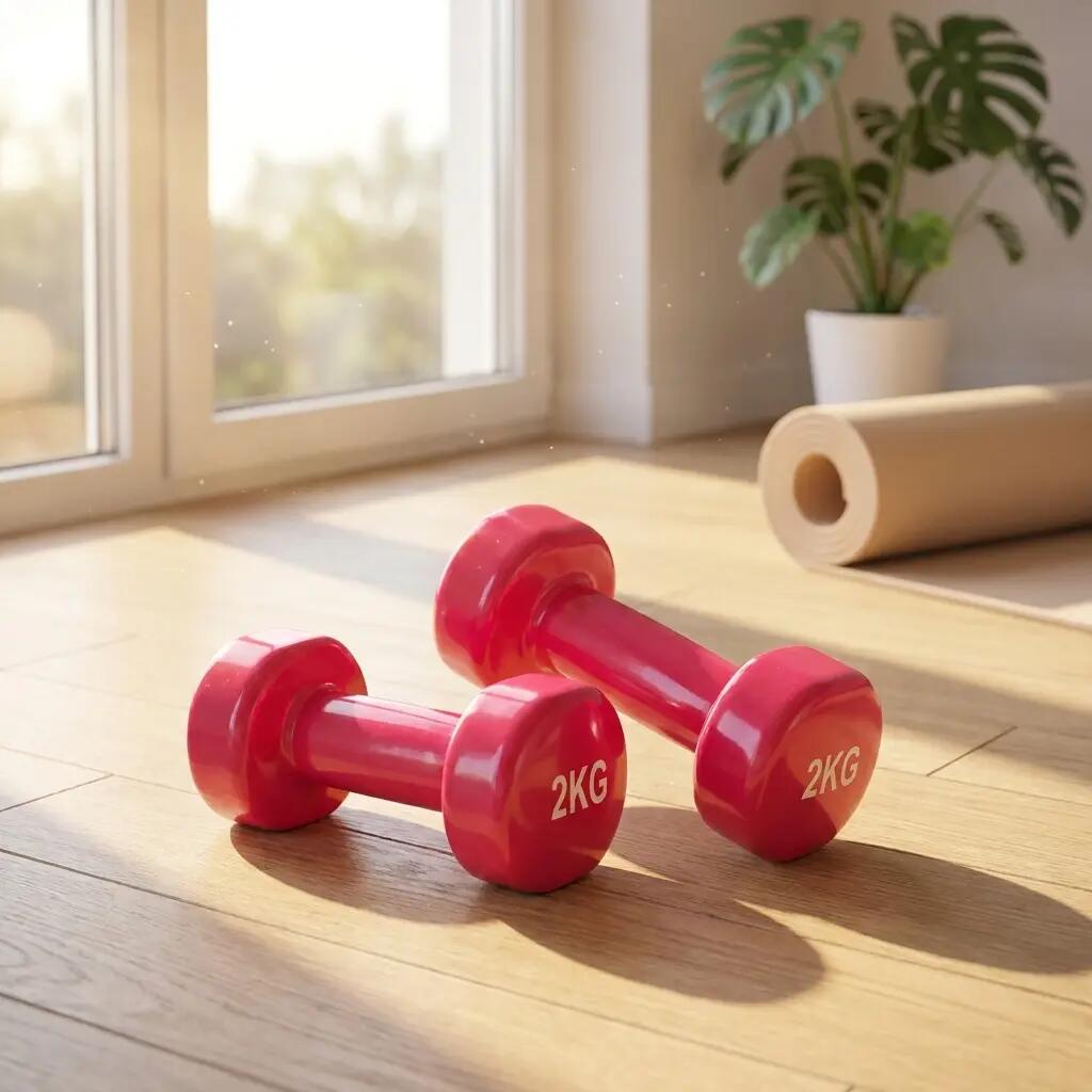 Vinyl Kurzhantel 2er-Set für Krafttraining, Fitness und Reha 3/3