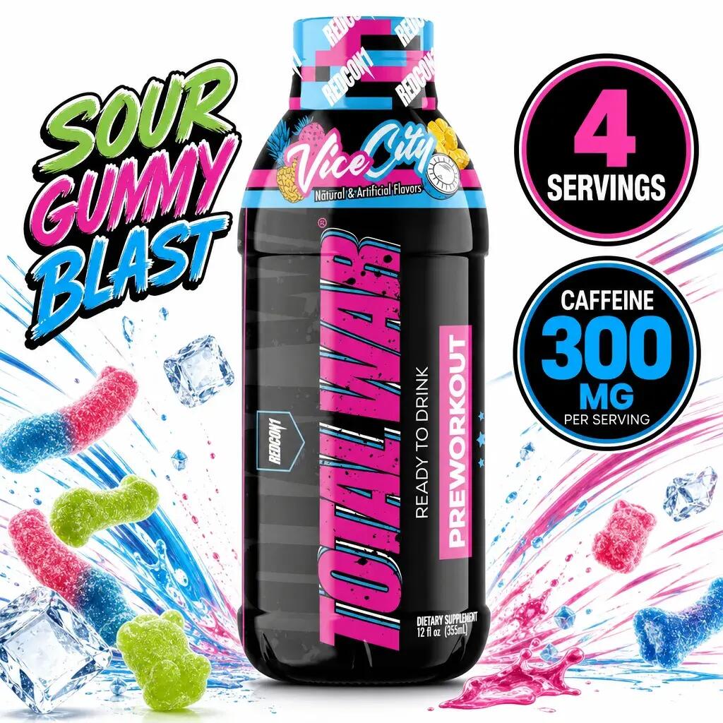Redcon1 Total War RTD 355ml x4 Sour Gummy Blast