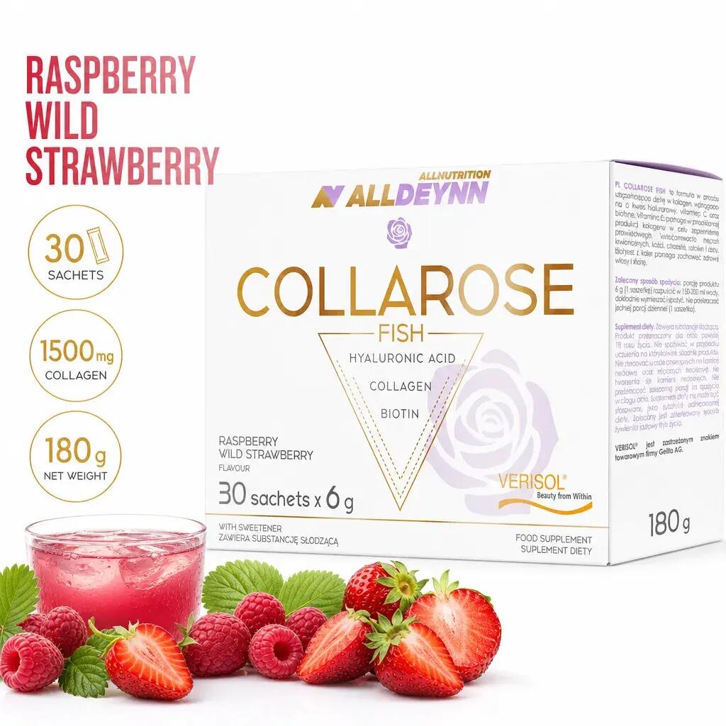 Allnutrition ALLDEYNN Collarose Fish Sachets 6g x30 Raspberry Wild Strawberry