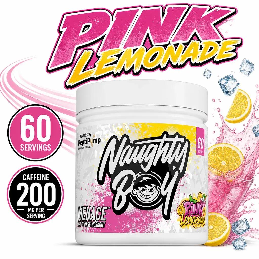Naughty Boy Menace V2 Pre-Workout 60 Servings Pink Lemonade