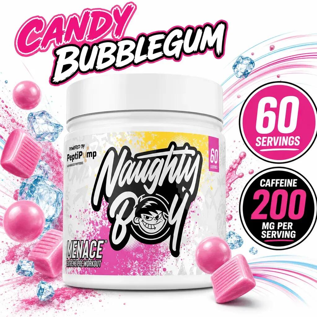 Naughty Boy Menace V2 Pre-Workout 60 Servings Candy Bubblegum