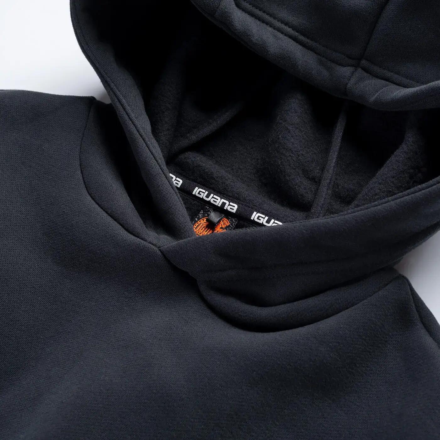 Dames Pirumo Flared Crop Hoodie (Zwart) 4/5