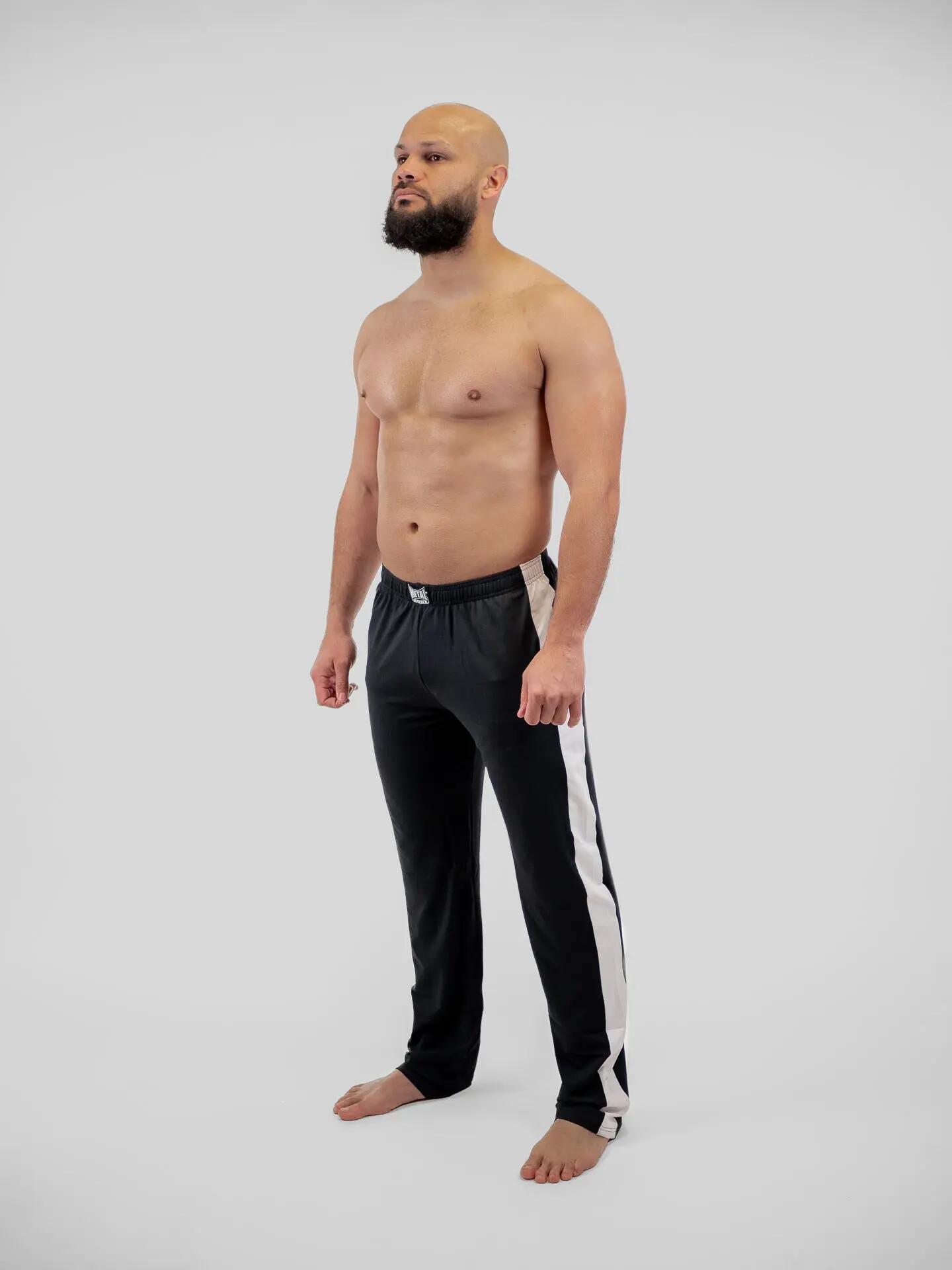 Pantalon Boxe Française, Savate - MB122, Metal Boxe - Noir & blanc - 1m60 4/7