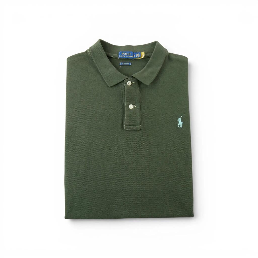 Second life - Polo Ralph Lauren Men's Short Sleeve Polo Kaki - Very good