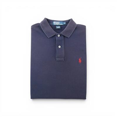 Tweedehands - polo ralph lauren heren polo korte mouw marine - goede staat