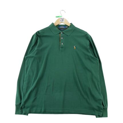 Seconde vie - Polo manches longues Homme Vert - Très bon état