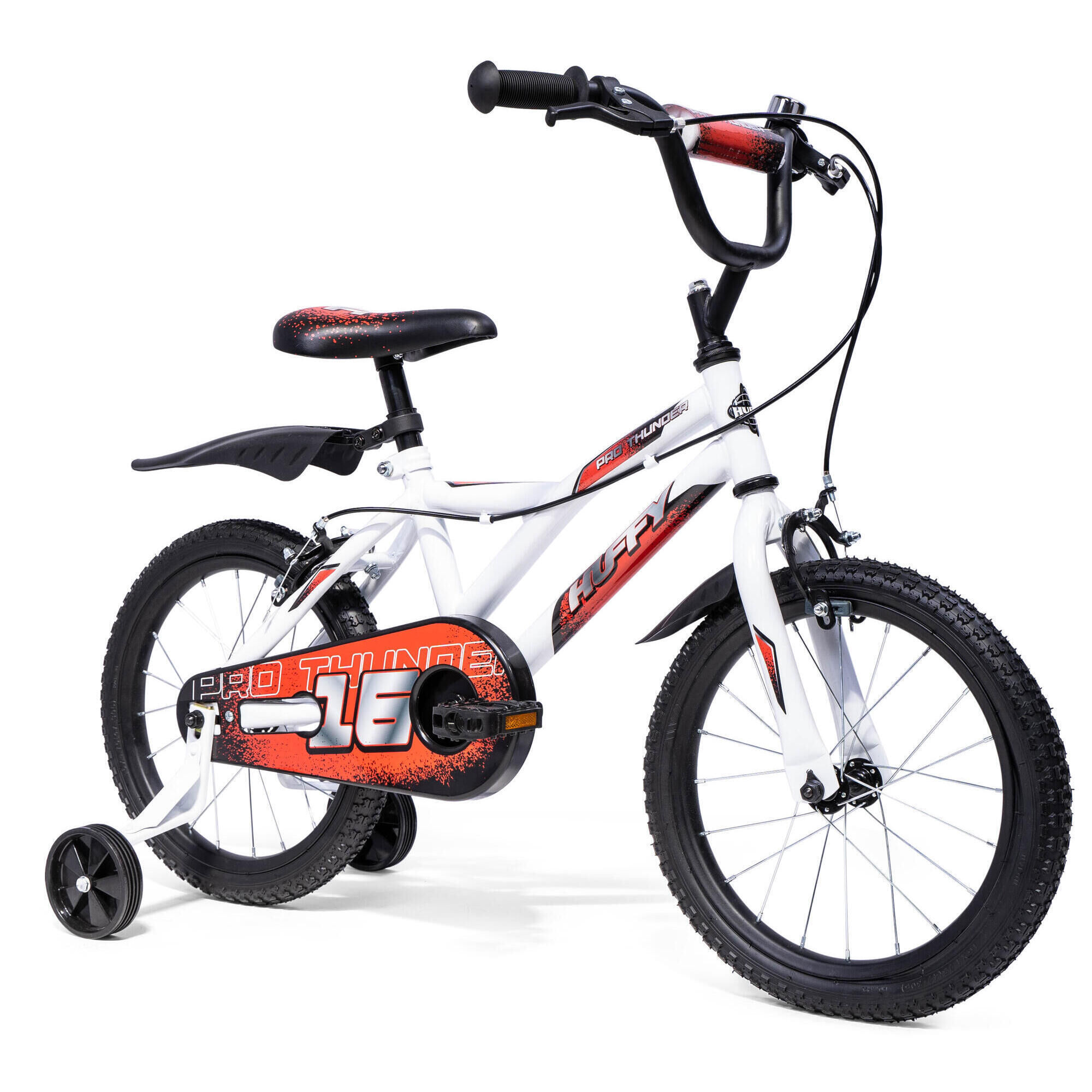 HUFFY Huffy Pro Thunder 16" White BMX Bike For Kids 5-7yrs Inc Stabilisers