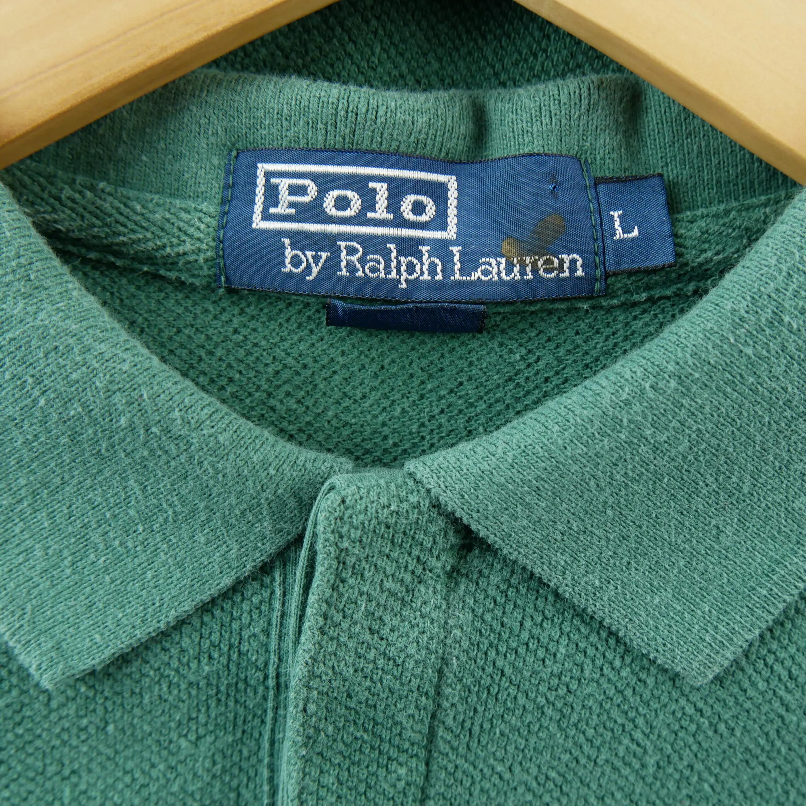 Seconde vie - Polo manches longues Homme Vert - Très bon état 5/5