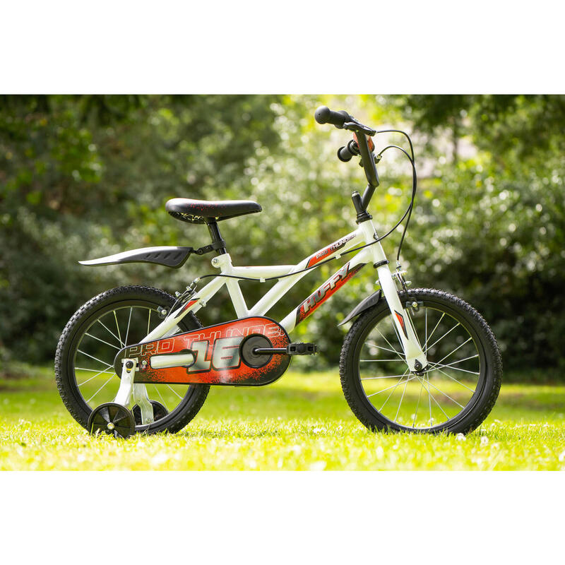 Huffy Pro Thunder 16 Inch Jongenfiets Wit 5-7 jaar