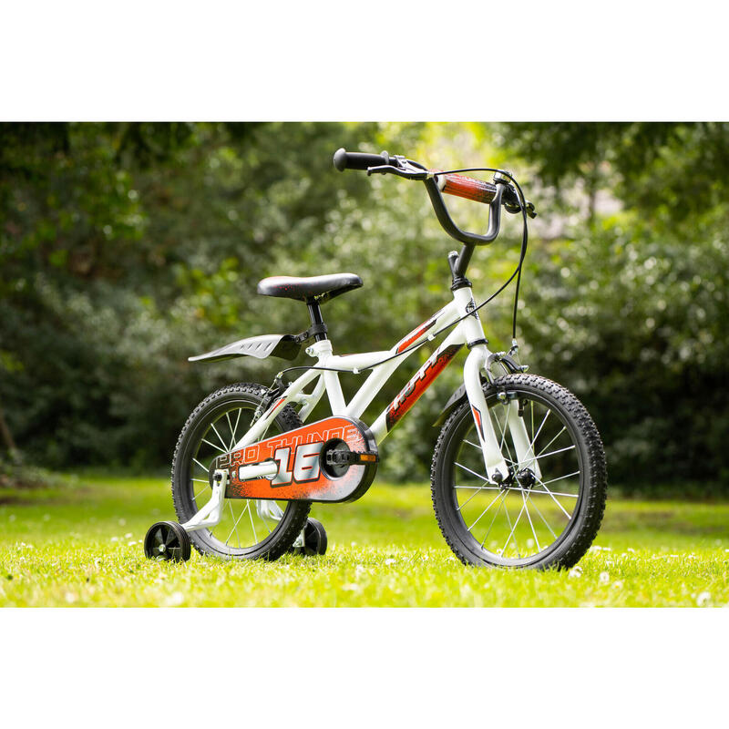 Vélo pour garçons Huffy Pro Thunder 16 pouces blanc 5-7 ans