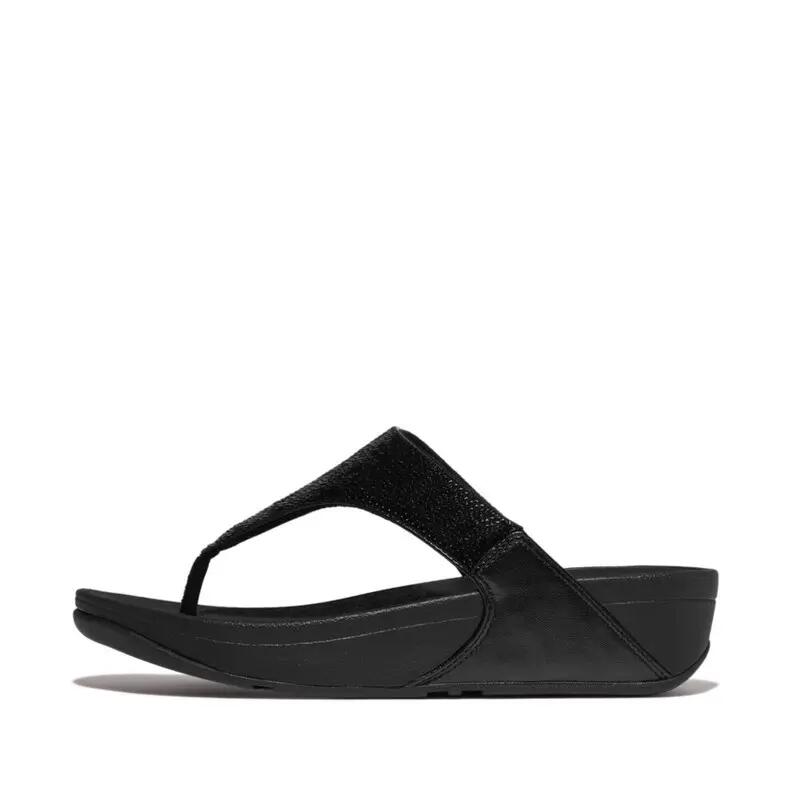 Fitflop Sandali da donna Lulu con paillettes, Nero 2/3