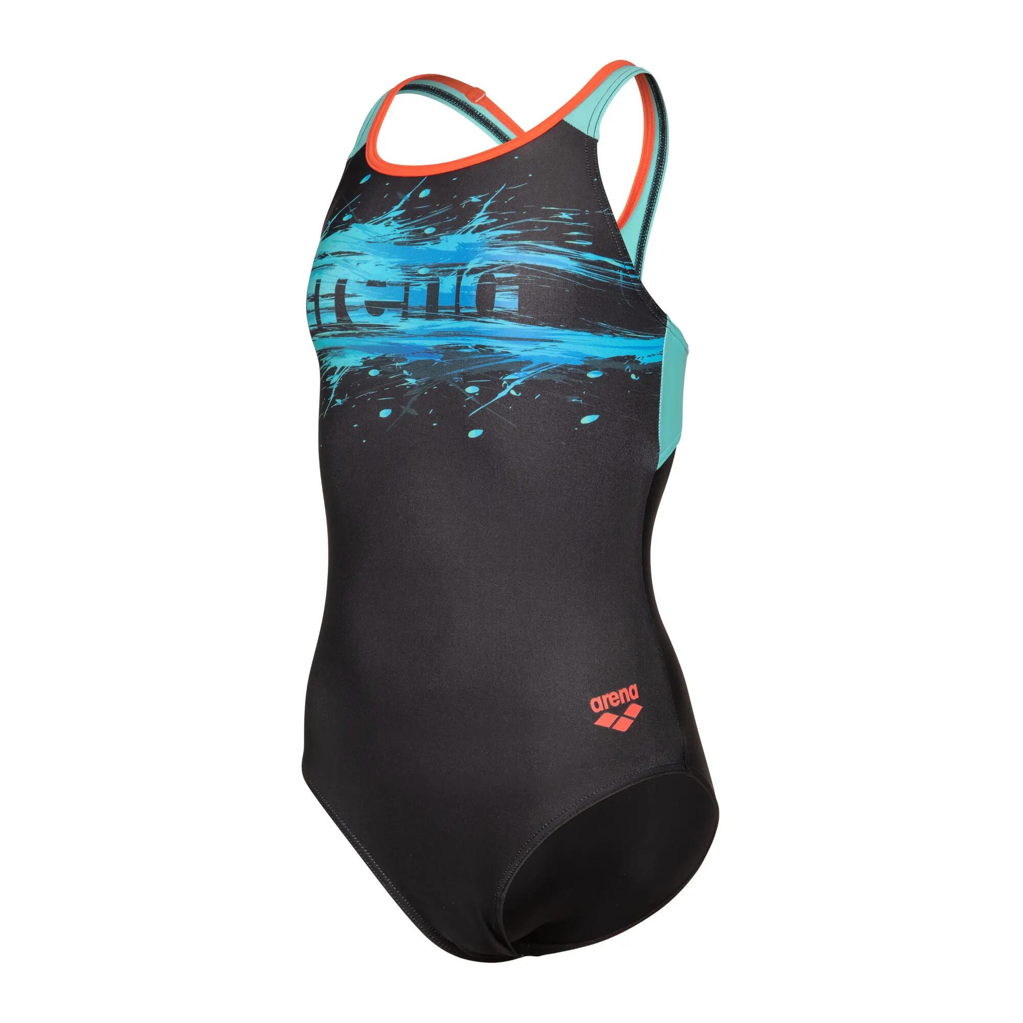Arena Mädchen Badeanzug Paint Swimsuit Swim Pro Back 011751 3/5