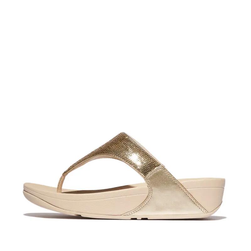 Fitflop Sandali da donna Lulu con paillettes, platino 2/3