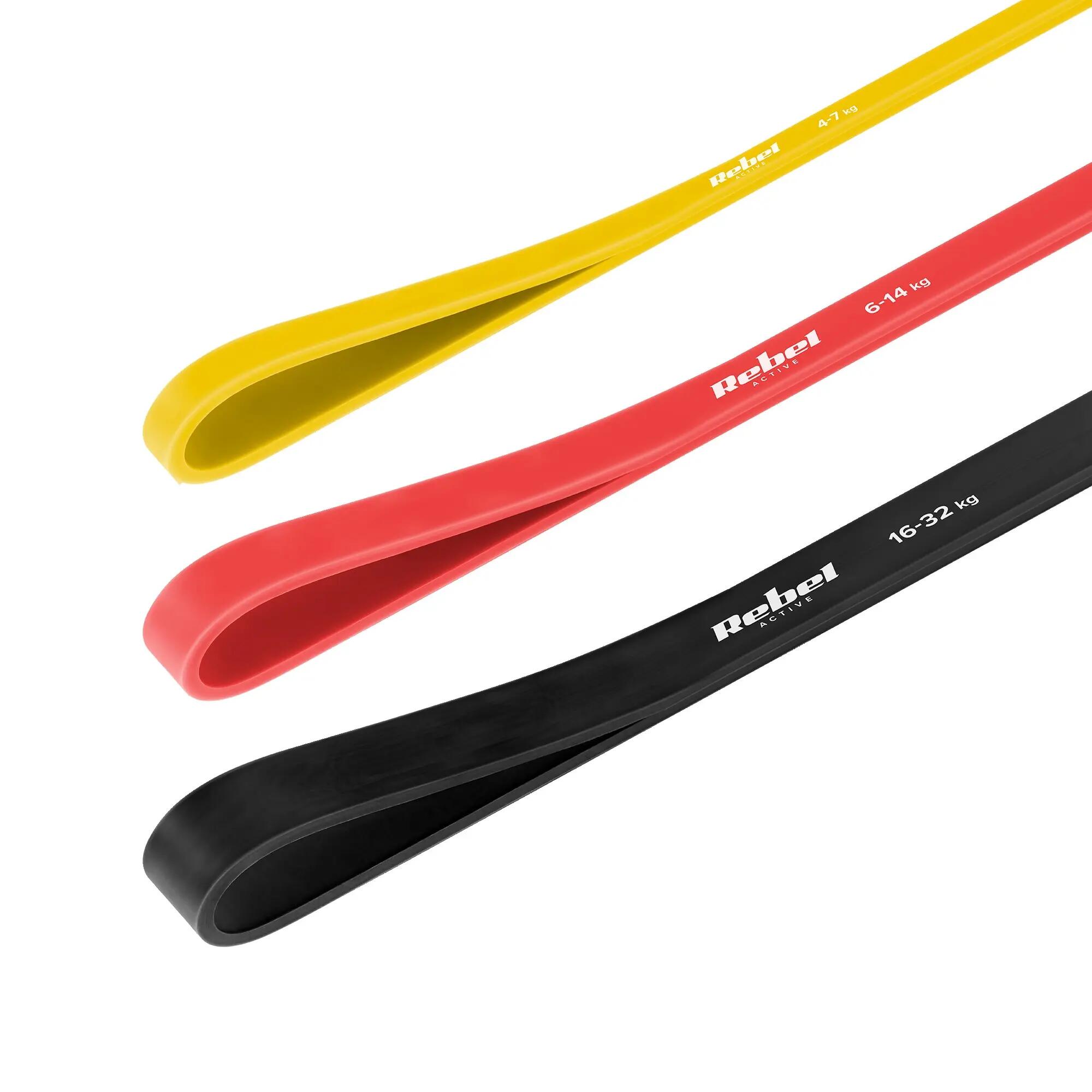 Zestaw gum do ćwiczeń TPE Power Band PT-S3 4-32 kg 3 gumy TPE Rebel 2/7