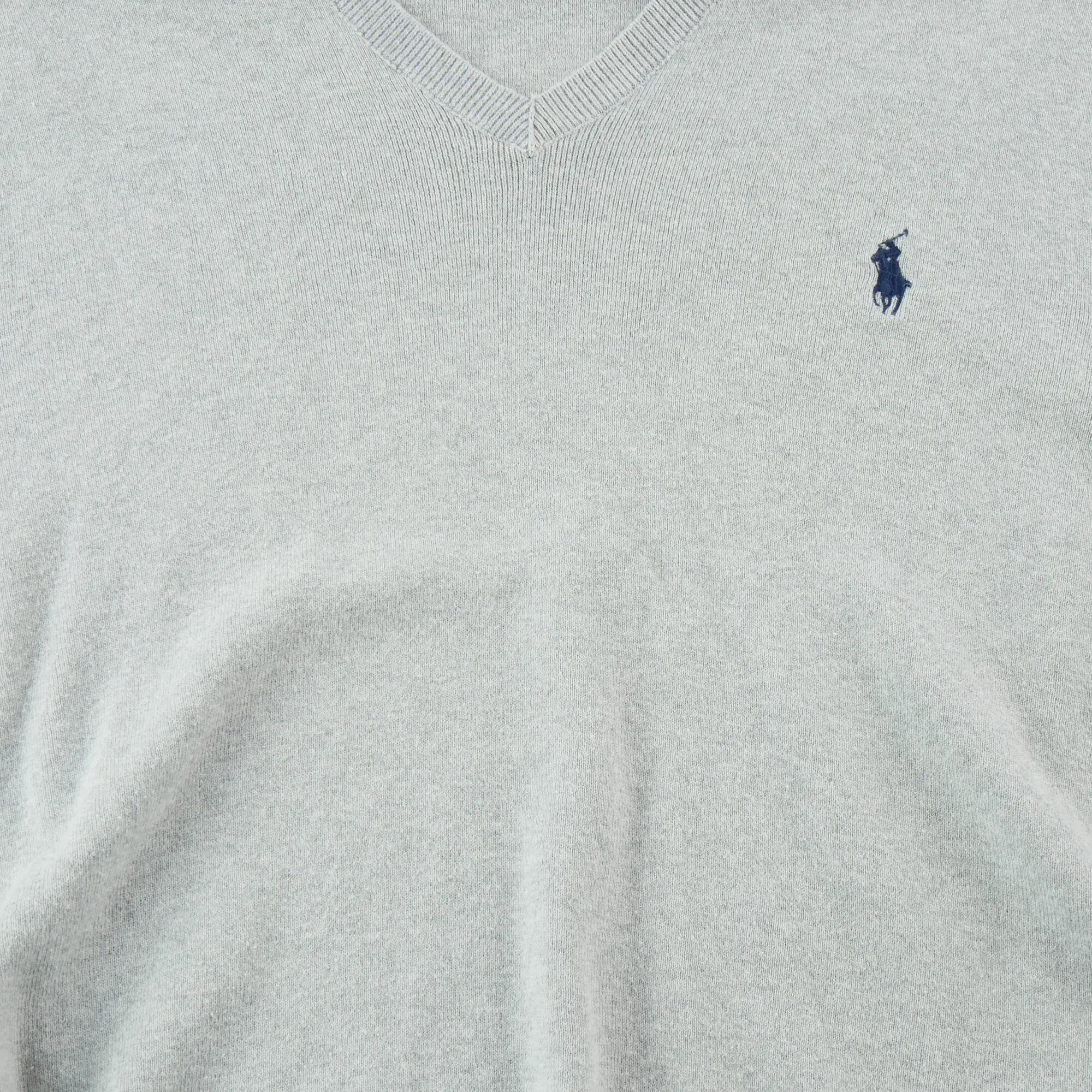 Second life - Sweter męski Pima Cotton Polo Ralph Lauren szary - Jak nowy 3/5
