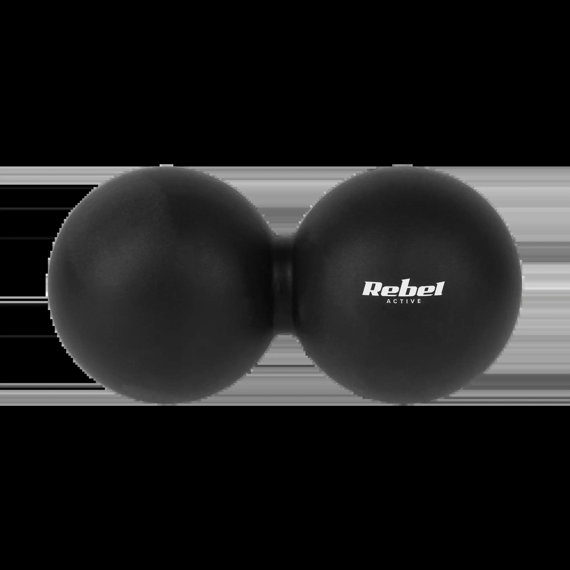 Duoball podwójna piłka do masażu pleców kręgosłupa mięśni  silikon REBEL 2/3