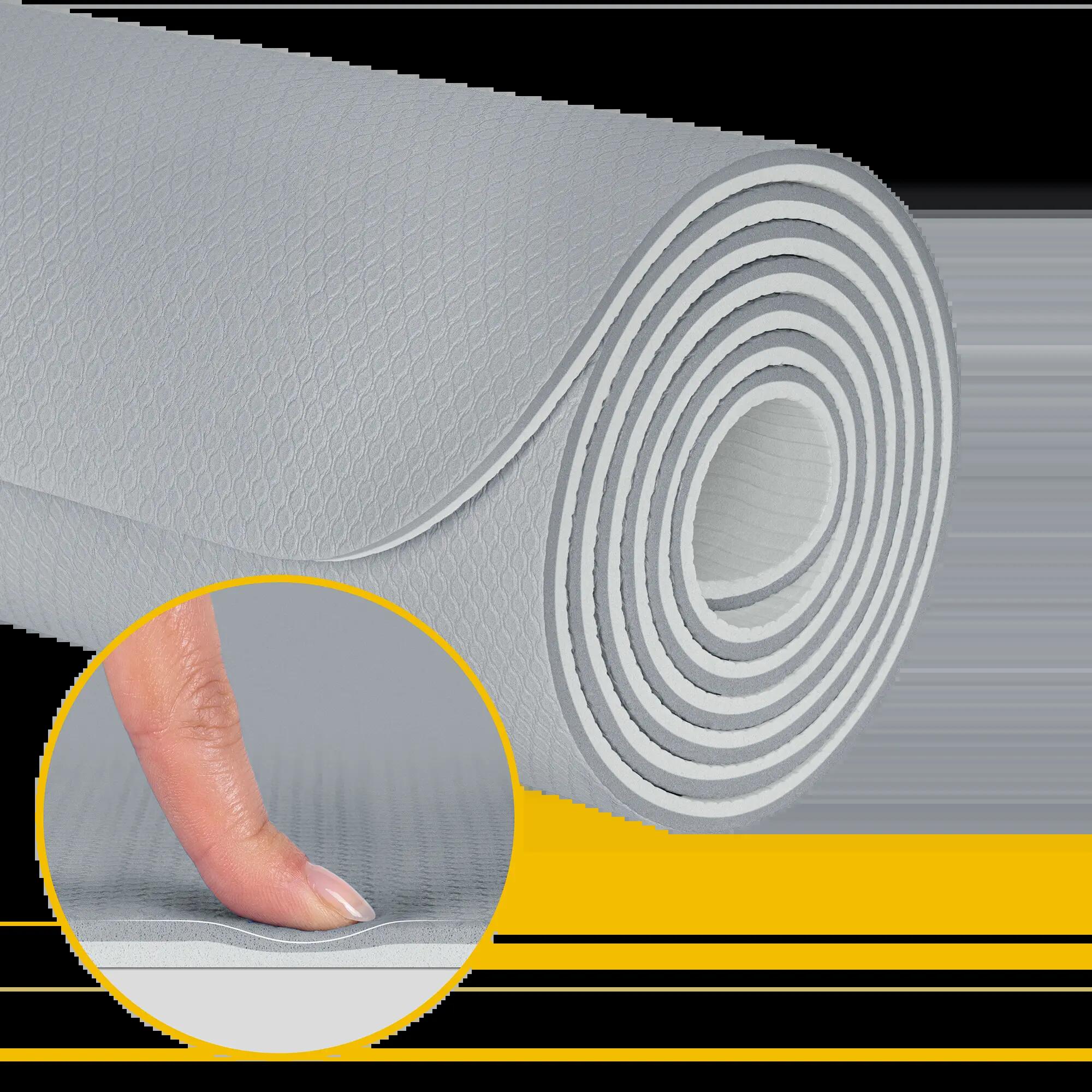 Mata gimnastyczna do ćwiczeń joga pilates fitness 183x61cm gruba 1cm TPE 5/7