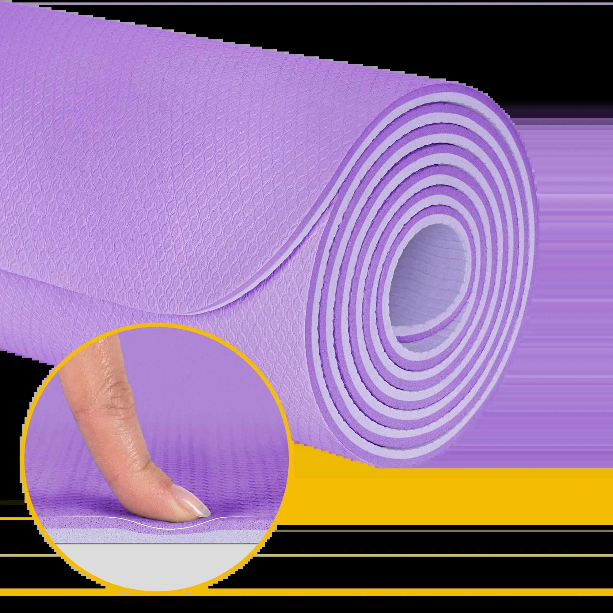 Mata gimnastyczna do ćwiczeń joga pilates fitness 200x90cm TPE 1cm Rebel 5/7
