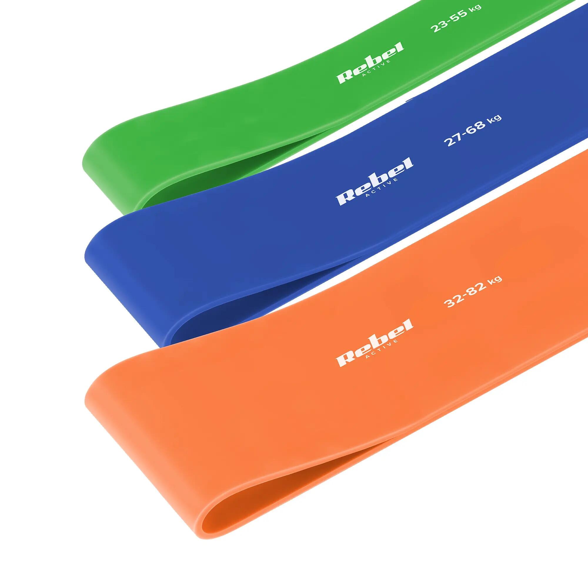Zestaw gum do ćwiczeń TPE Power Band PT-S7 4-82 kg 7 gum TPE Rebel 3/7