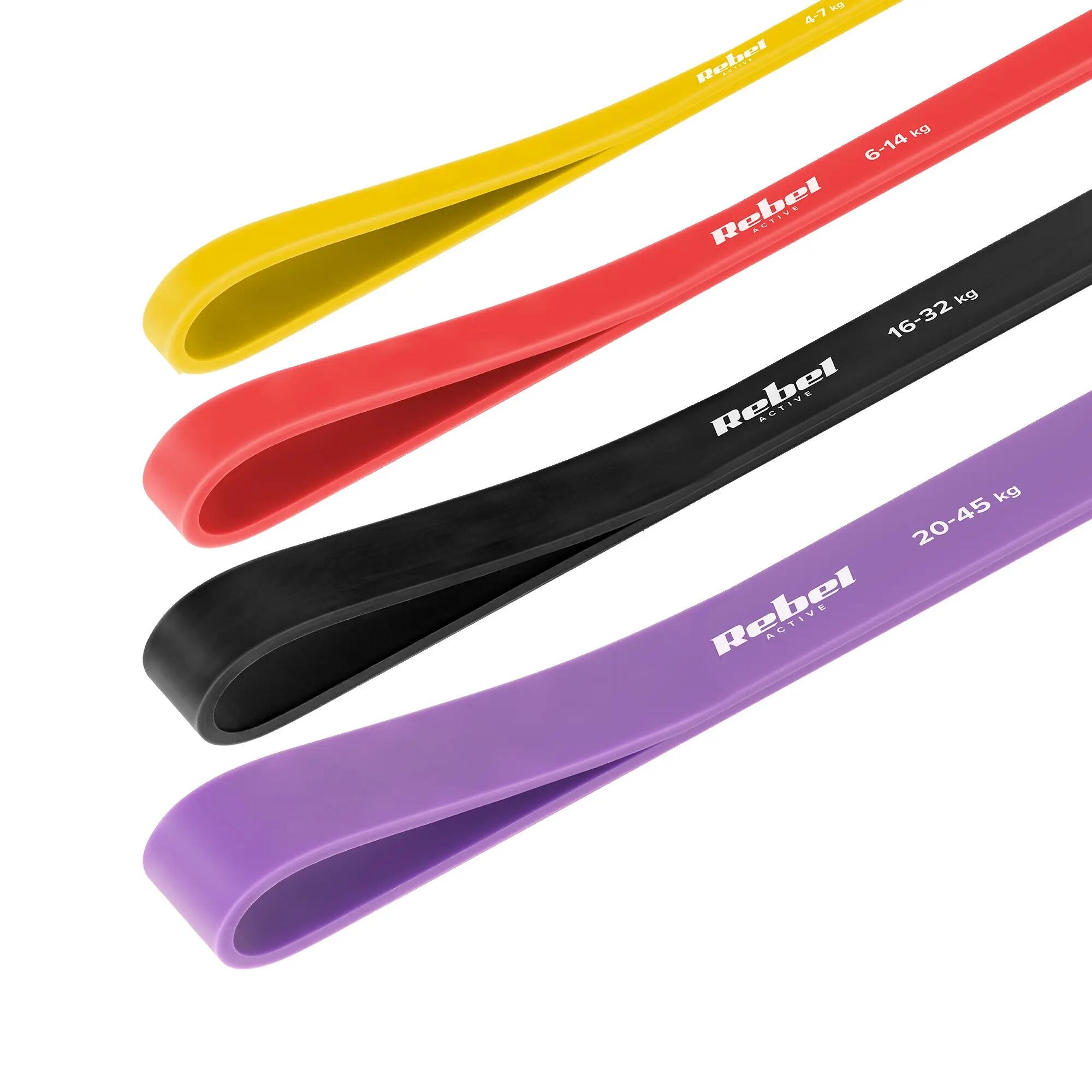 Zestaw gum do ćwiczeń TPE Power Band PT-S7 4-82 kg 7 gum TPE Rebel 2/7