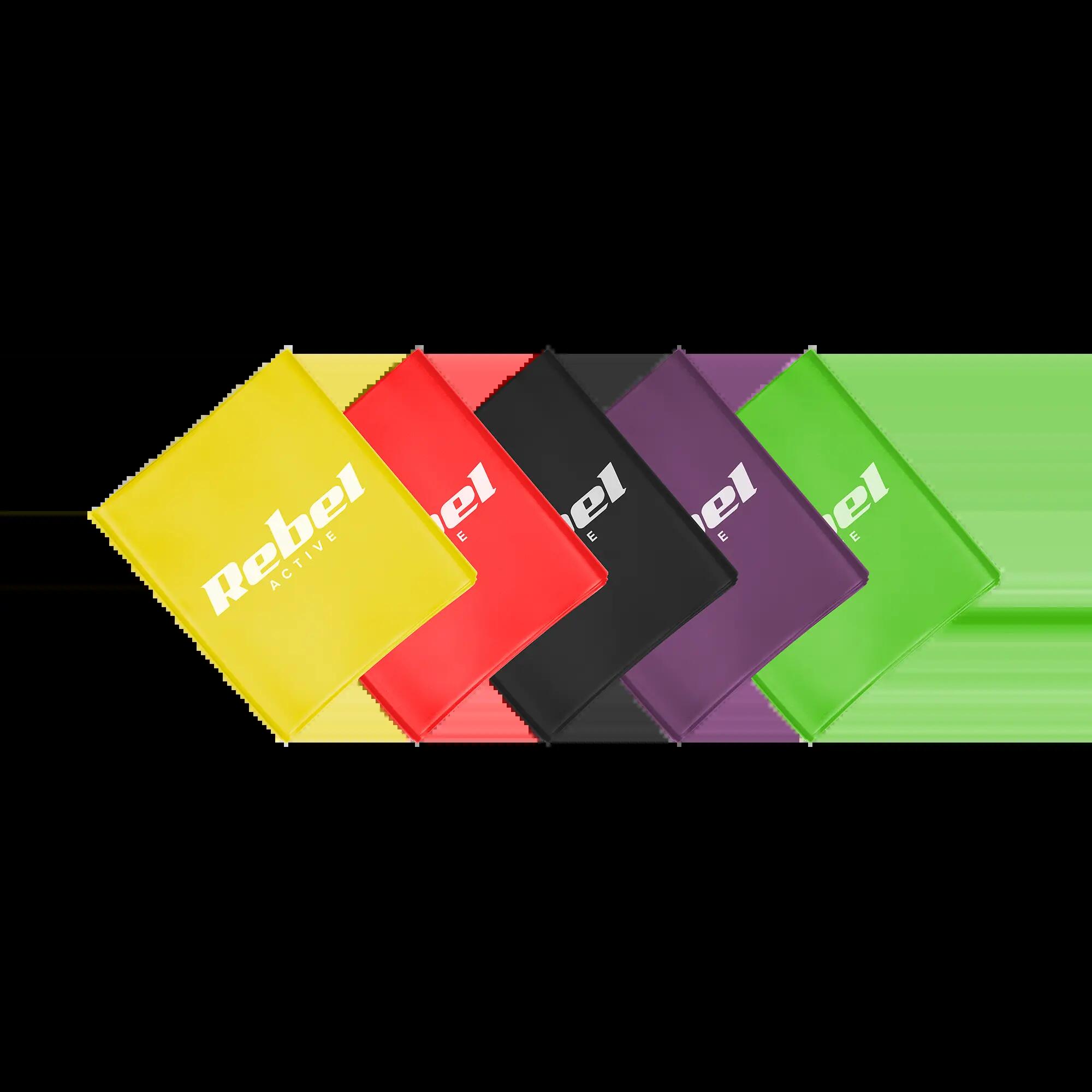 Zestaw 5 gum taśm do ćwiczeń treningu rehabilitacyjna fitness band 2M Rebel 5/7