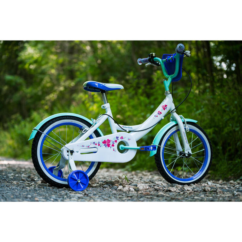 Huffy 16 Inch Meisjesfiets 5-7 jaar Wit en Paars Kinderfiets - Creme Soda