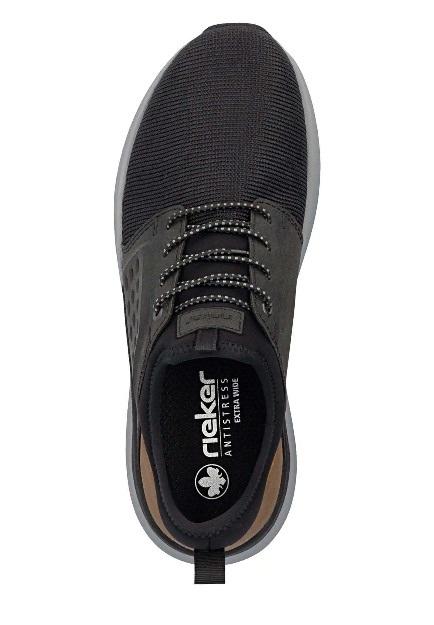 Rieker Herren Slipper Extraweite Gummizug 06058-00 Black 3/7