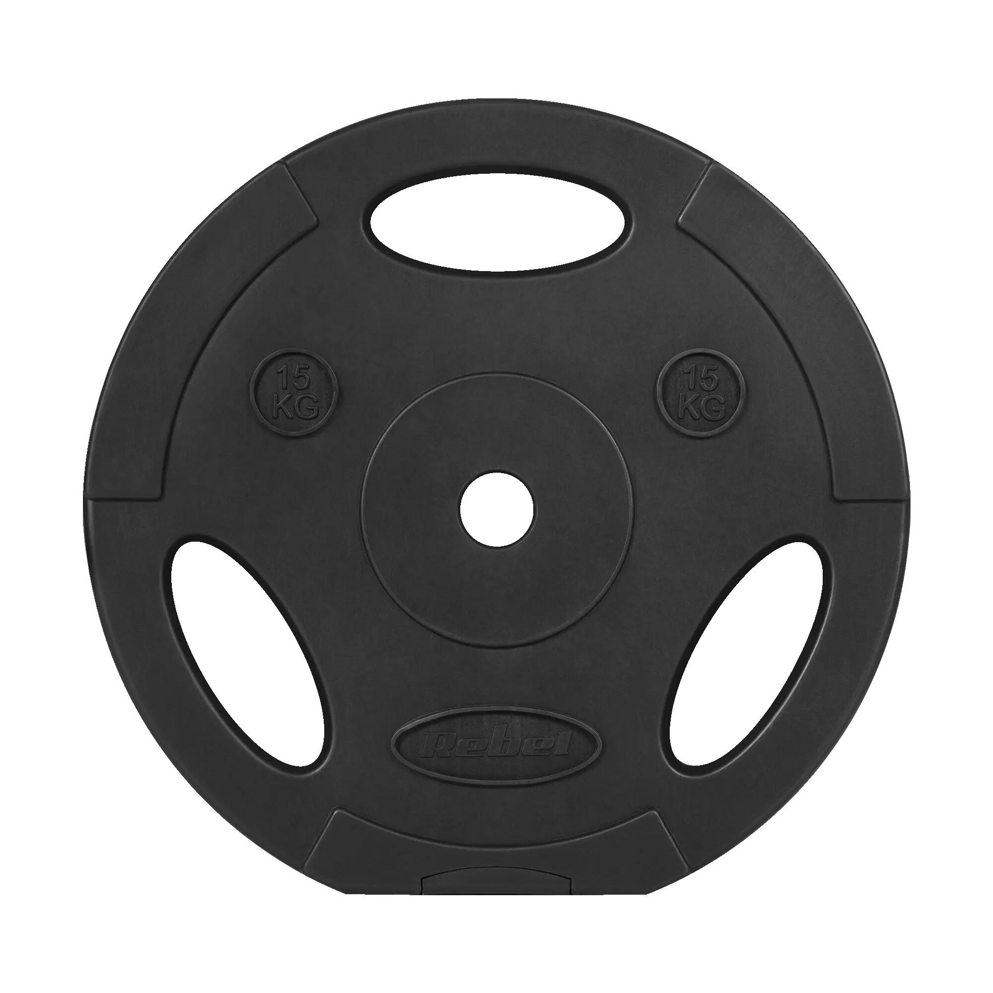 Bituminöse Gewichte Satz 2x15kg 30kg Loch 31mm Platte Griffe REBEL 3/7