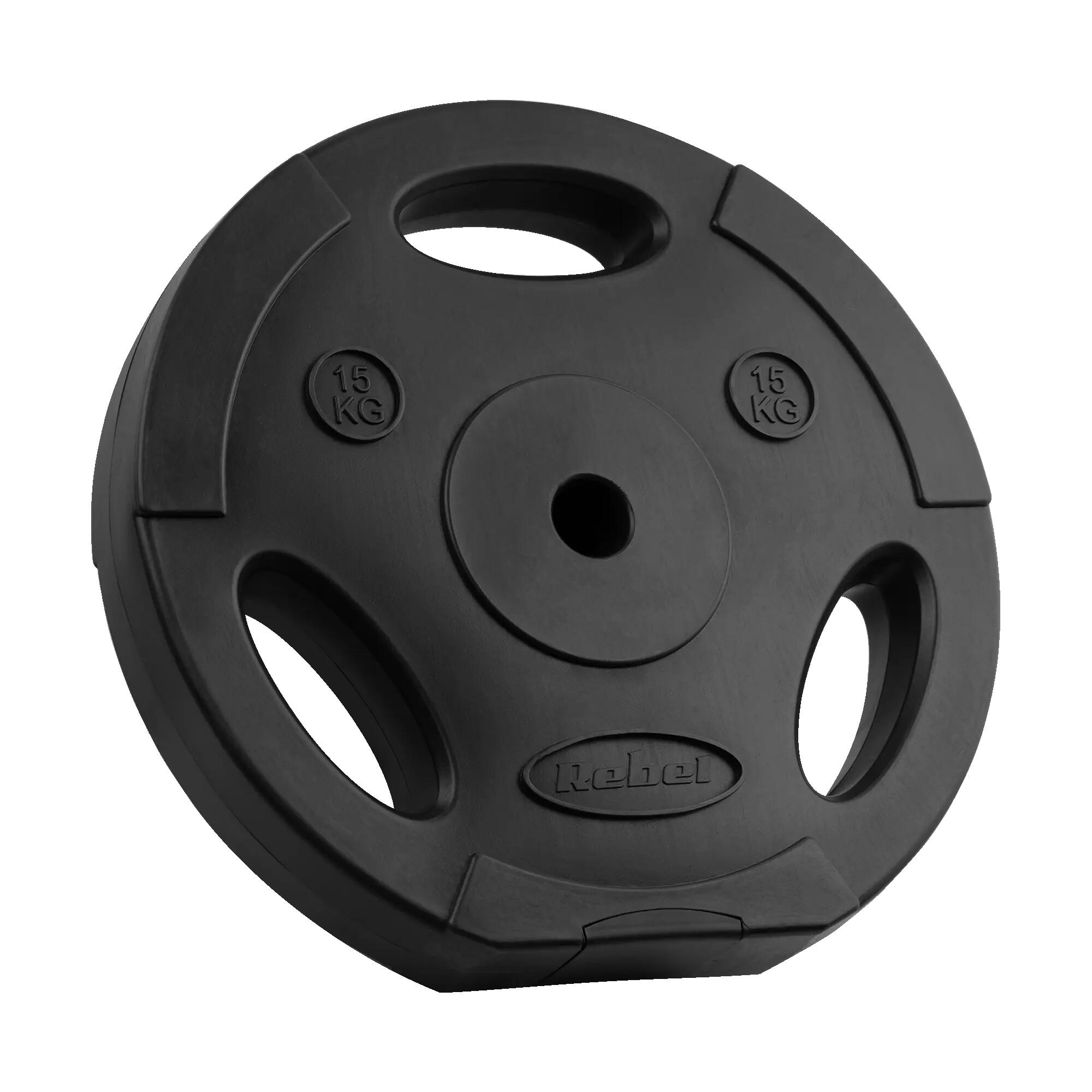 Bituminöse Gewichte Satz 2x15kg 30kg Loch 31mm Platte Griffe REBEL 2/7