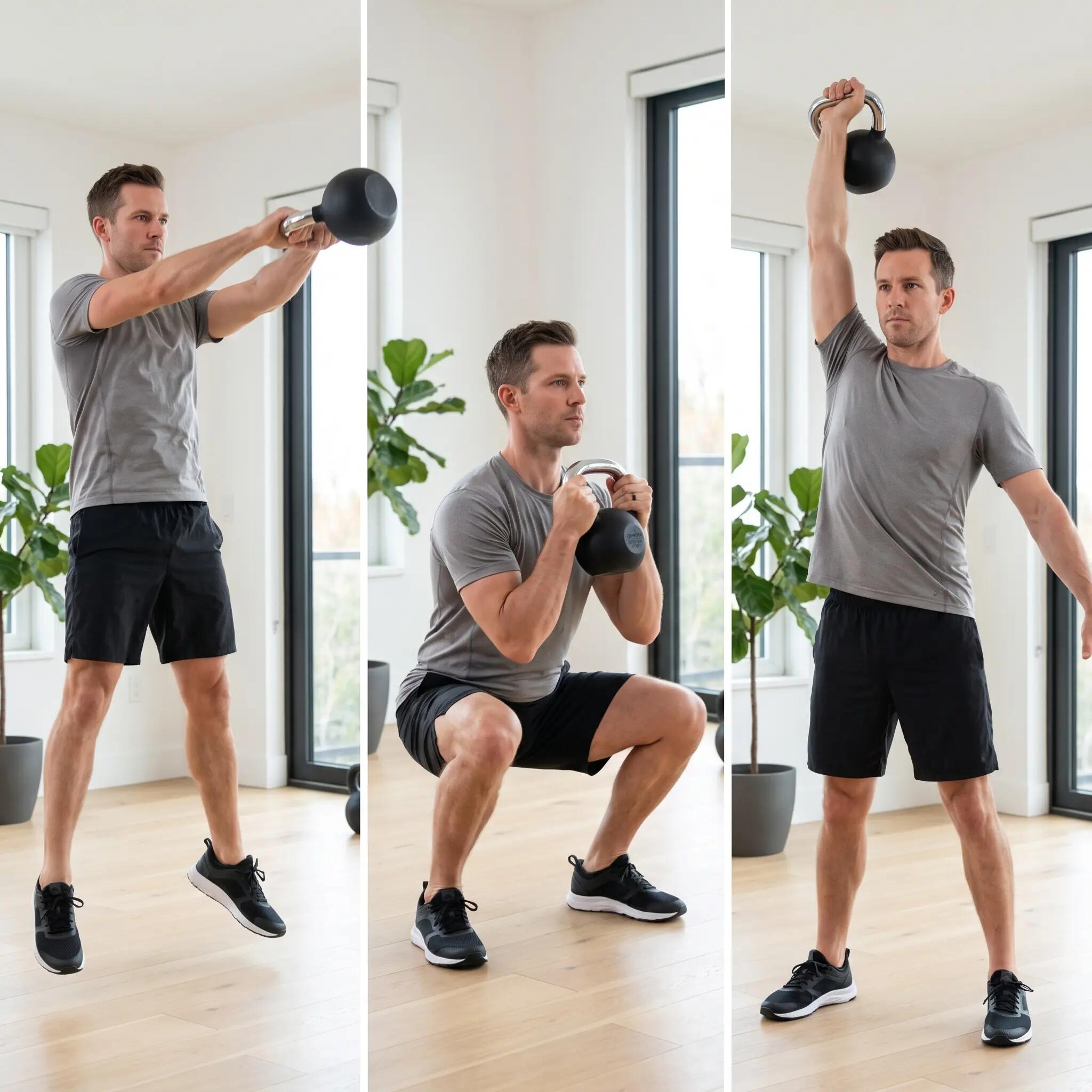 Kettlebell Krafttraining Gusseisen gummiert verchromter Griff 4 kg 10/10
