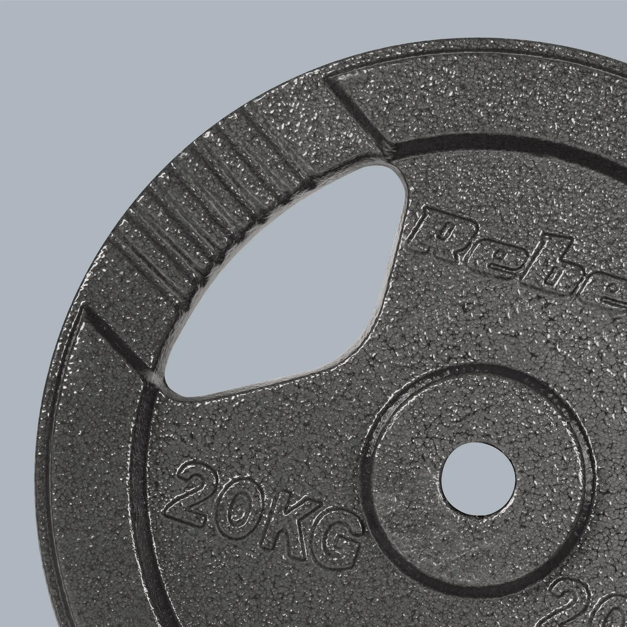 Obciążenie żeliwne 20kg otwór 31mm talerz z uchwytami REBEL ACTIVE 5/7