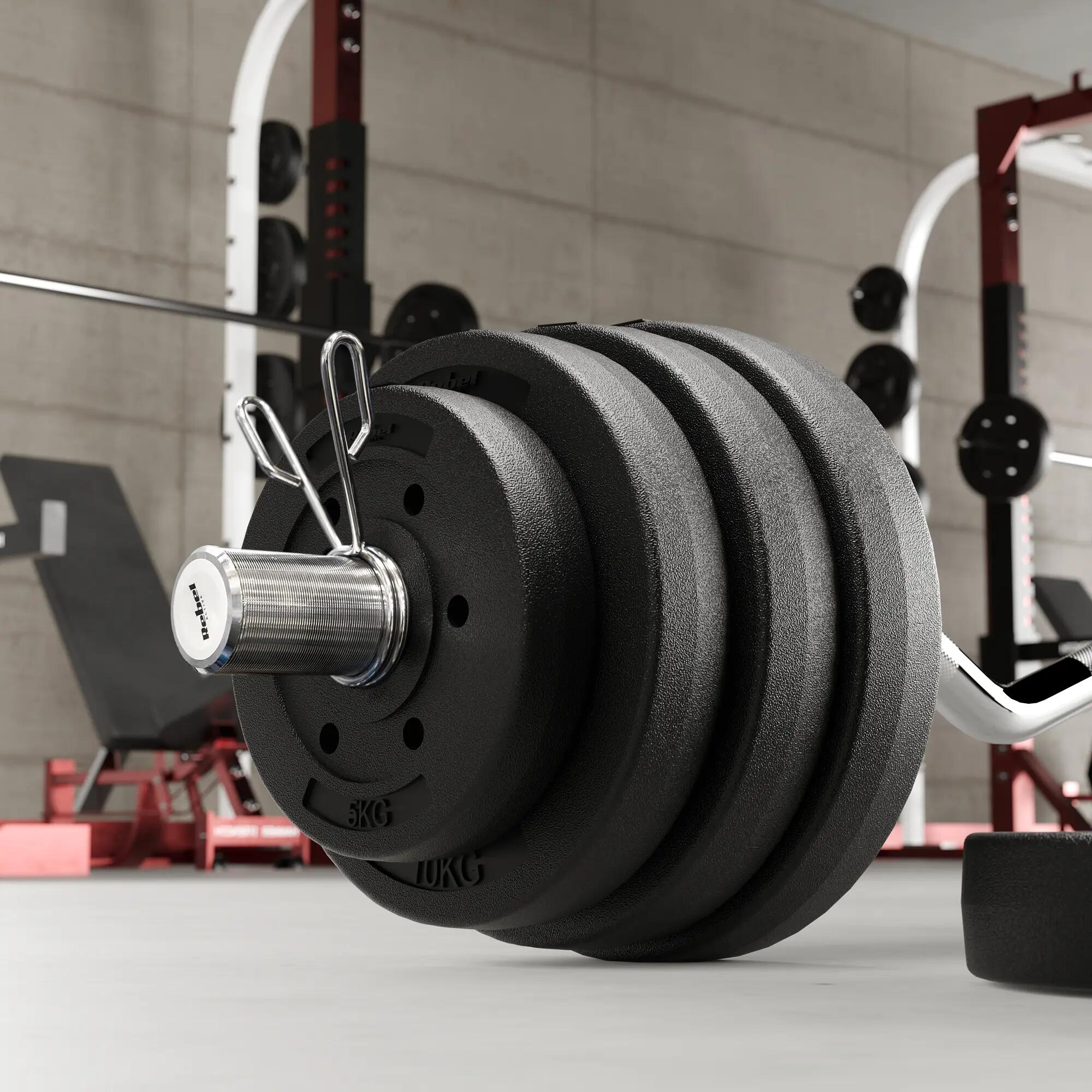 Obciążenie bitumiczne olimpijskie zestaw 2x10kg otwór 51mm do sztang Rebel 4/5