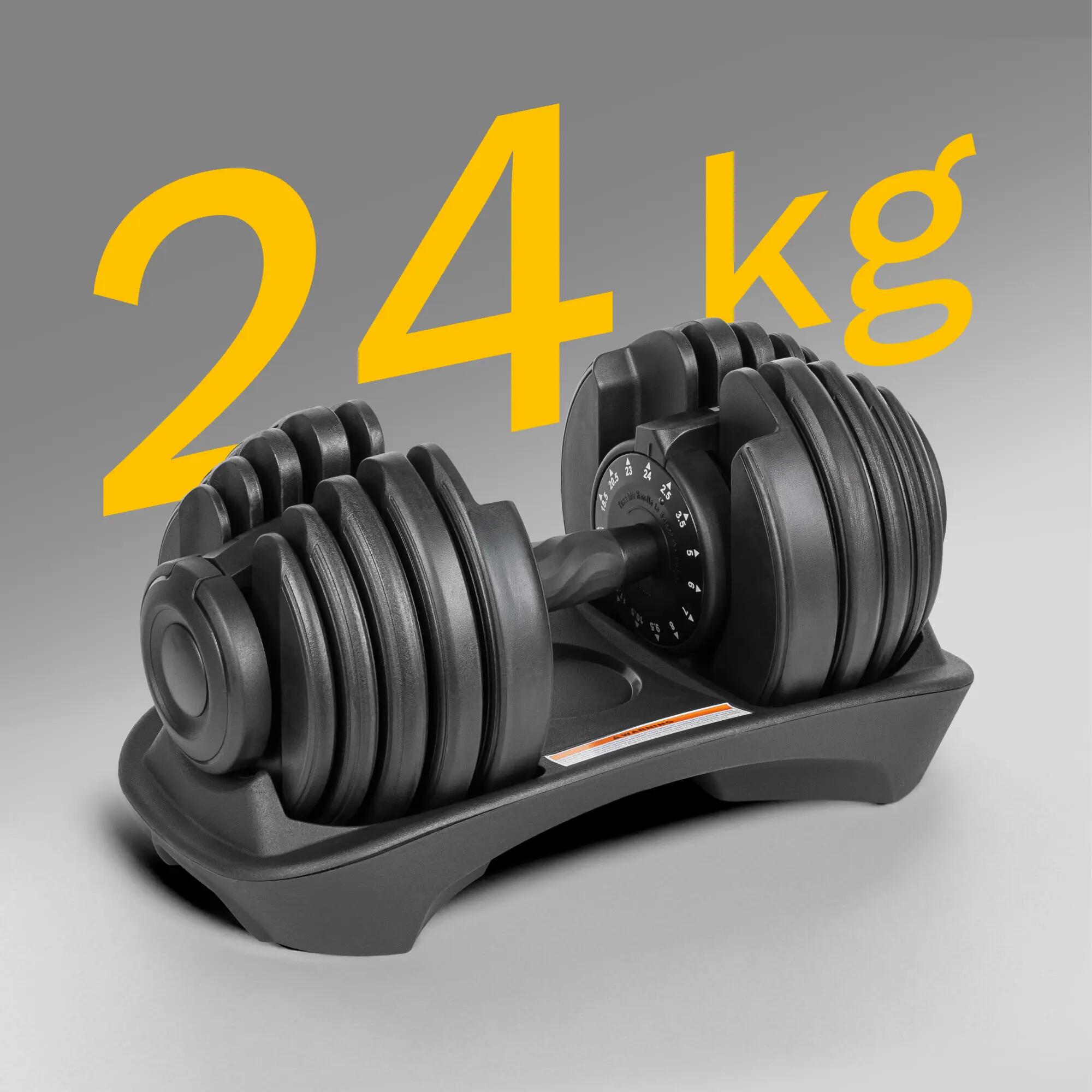 Hantel żeliwny regulowany gumowany obciążenie 24 kg hantle żeliwne Rebel 7/7