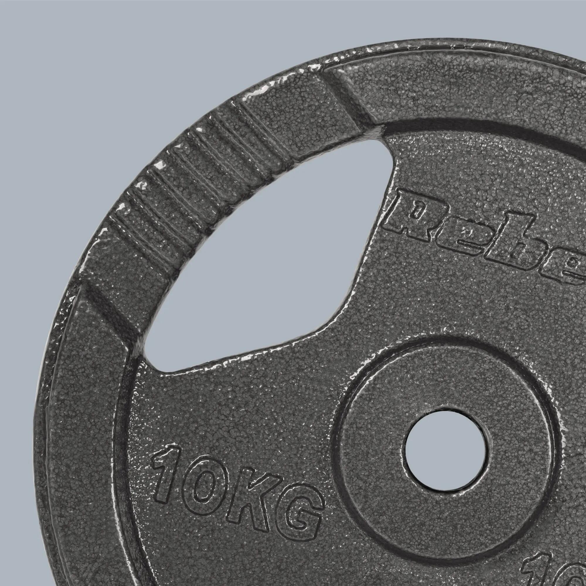 Obciążenie żeliwne zestaw 2x10kg 20kg otwór 31mm talerz z uchwytami Rebel 6/7