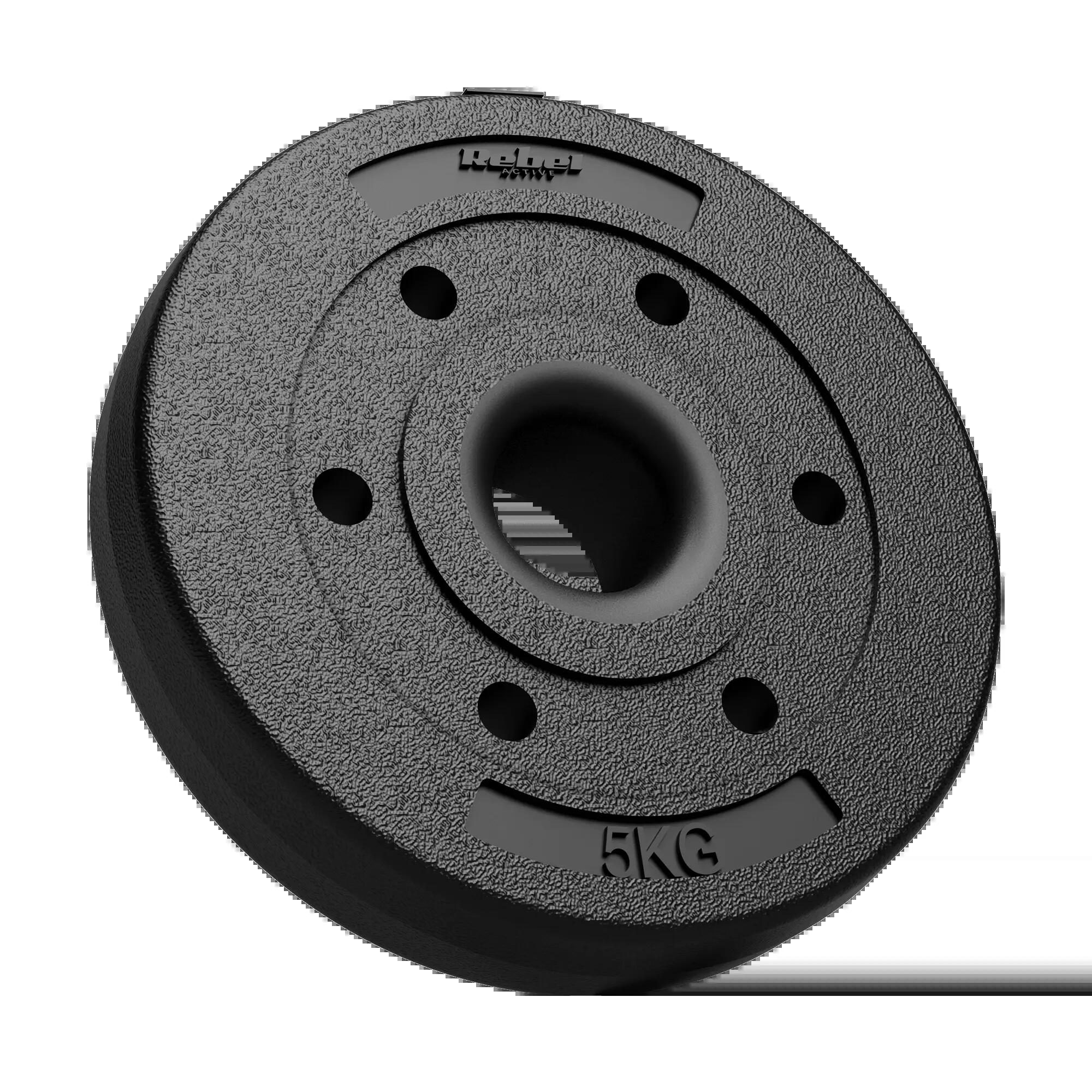 Obciążenie bitumiczne olimpijskie zestaw 4x5kg otwór 51mm do sztang Rebel 2/5
