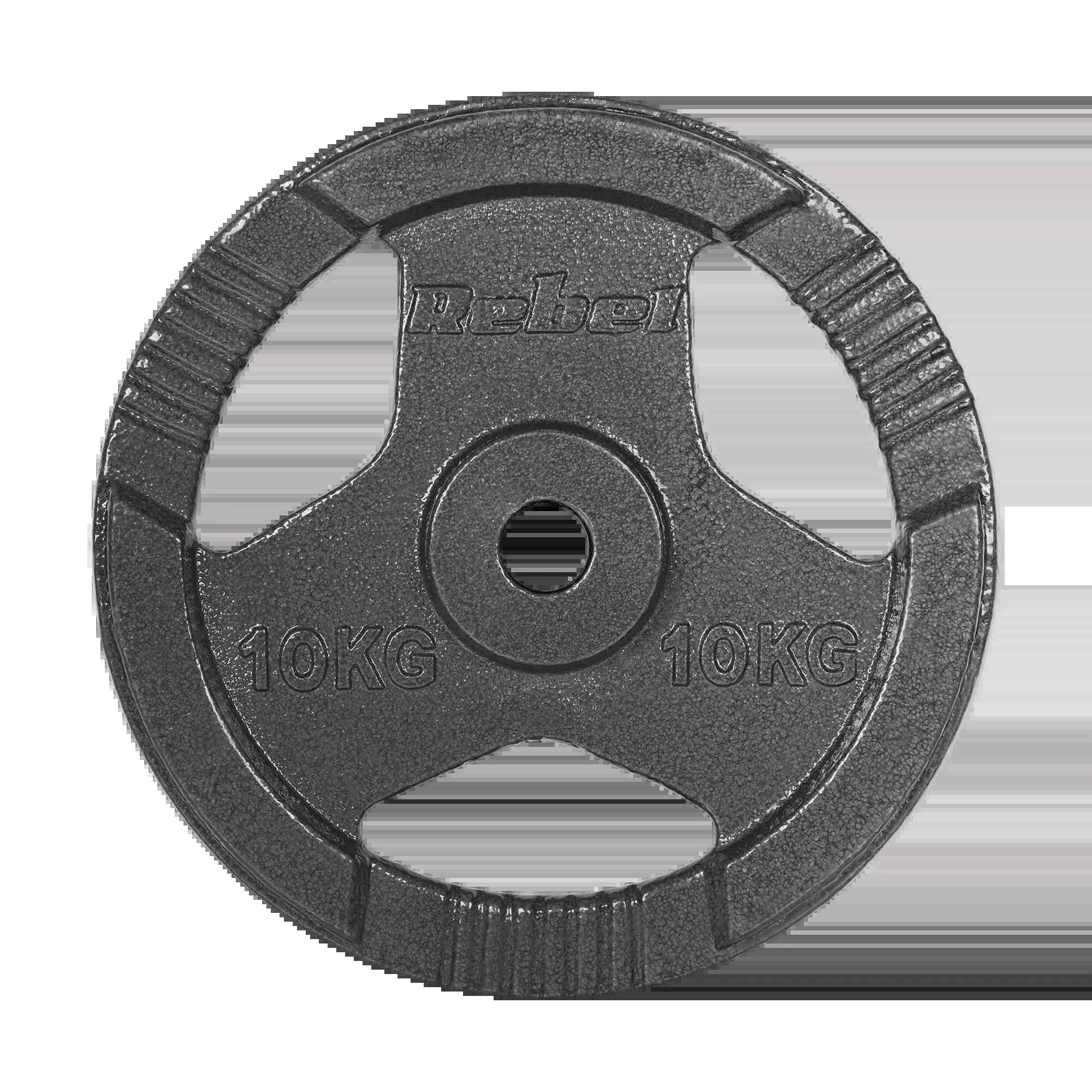 Obciążenie żeliwne zestaw 2x10kg 20kg otwór 31mm talerz z uchwytami Rebel 3/7