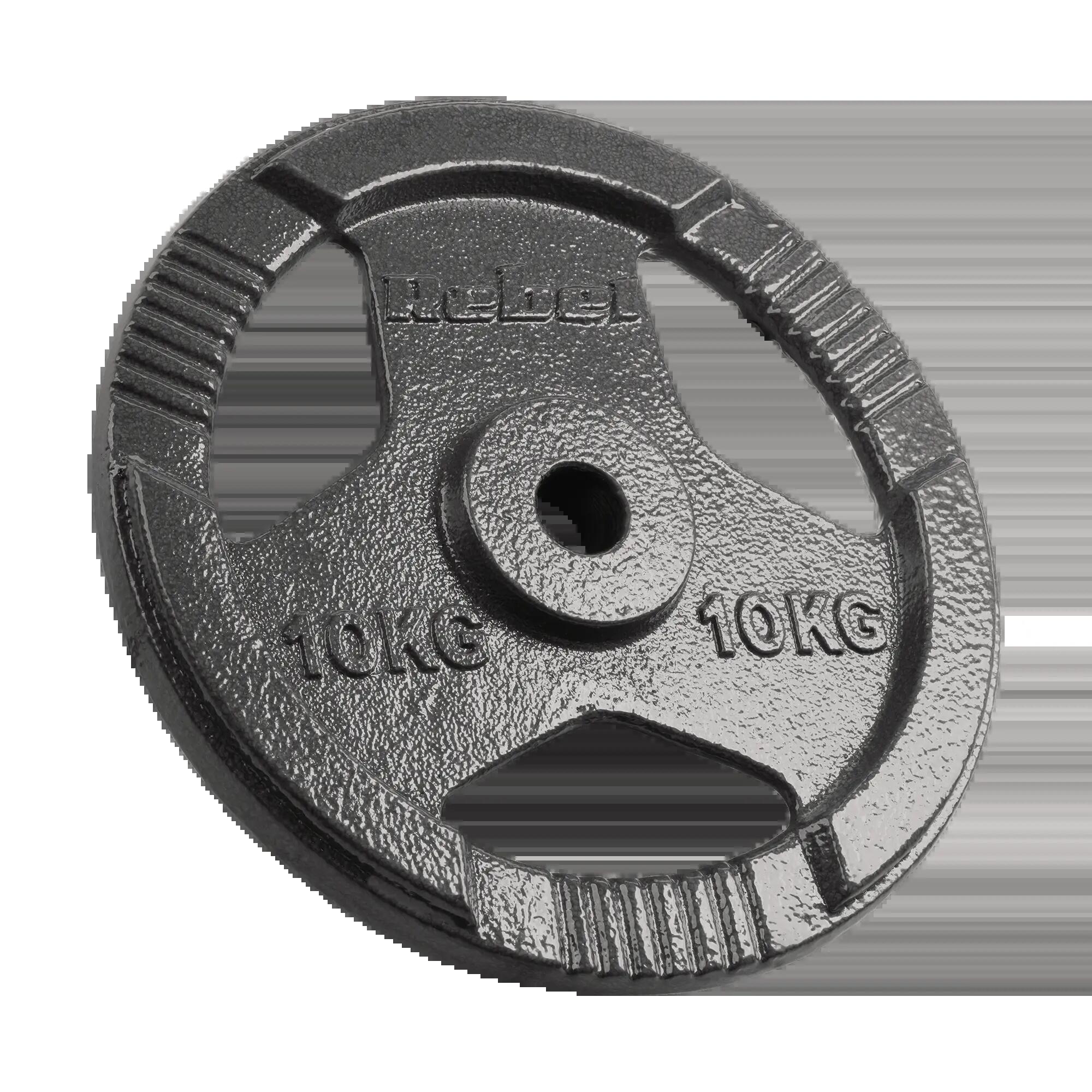 Obciążenie żeliwne zestaw 2x10kg 20kg otwór 31mm talerz z uchwytami Rebel 2/7