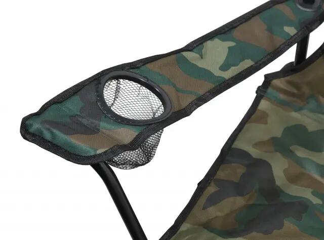 Krzesło składane campingowe Cattara Bari Army camo, pokrowiec w zestawie 4/8