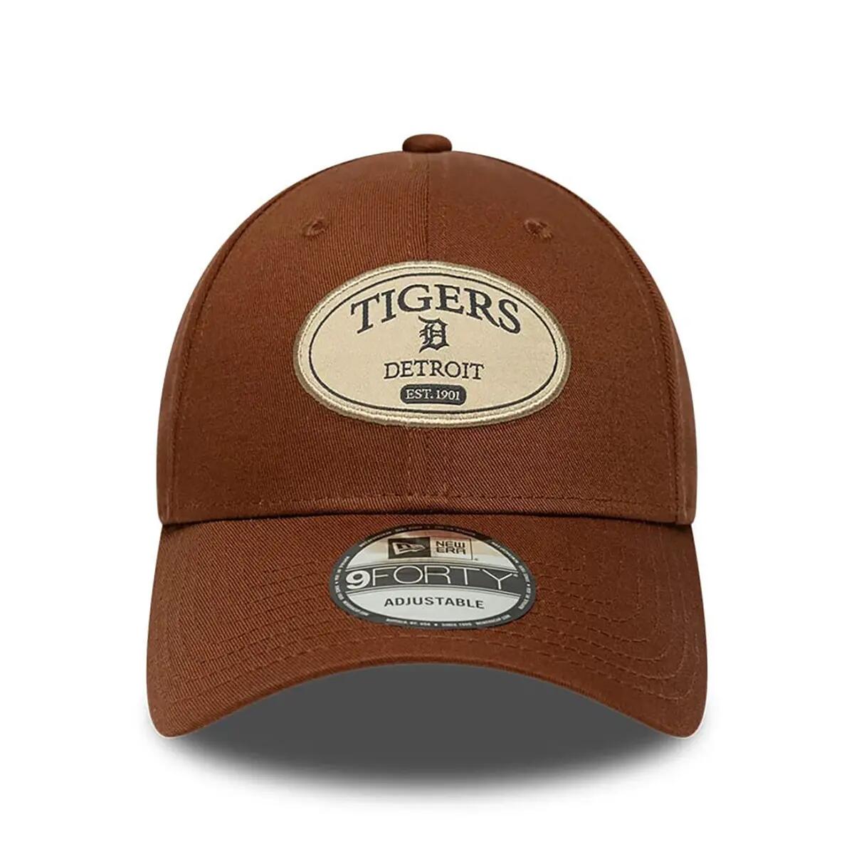 New Era 9FORTY Cap MLB Detroit Tigers Patch braun 2/5