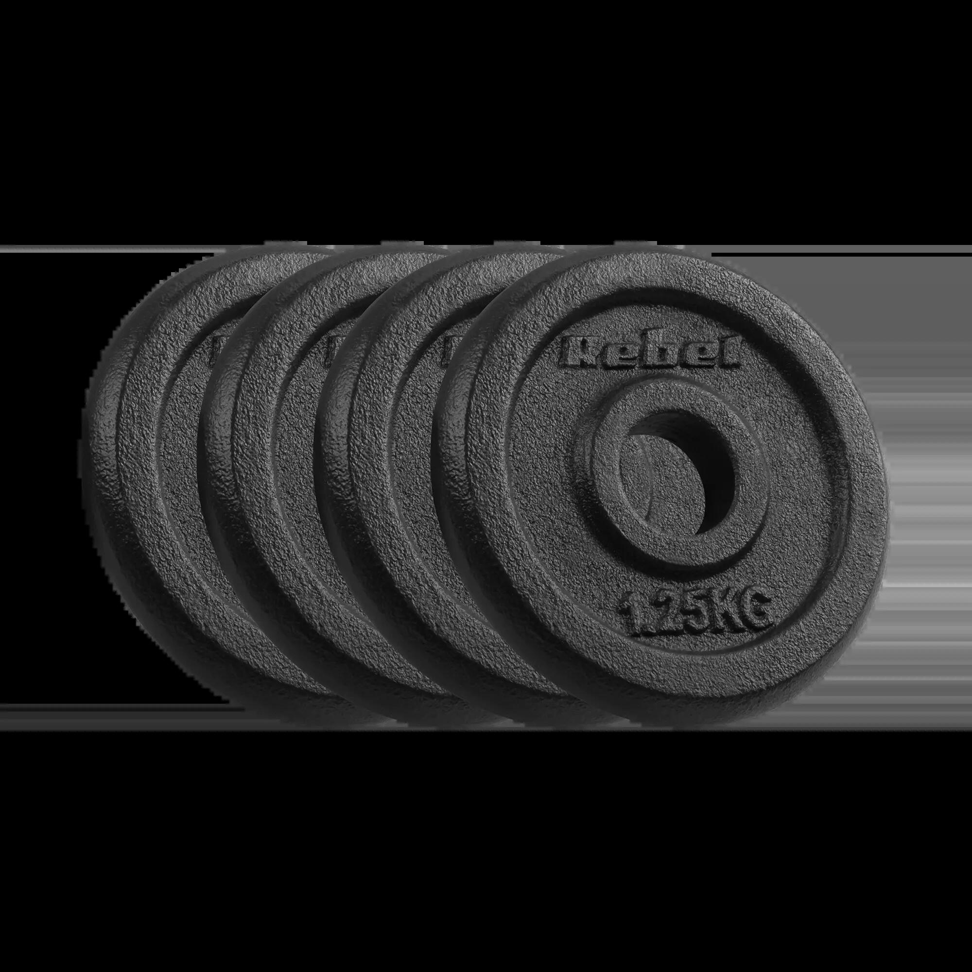 Obciążenie żeliwne zestaw 4x1.25kg 5KG otwór 31mm talerz klasyczny Rebel 1/7