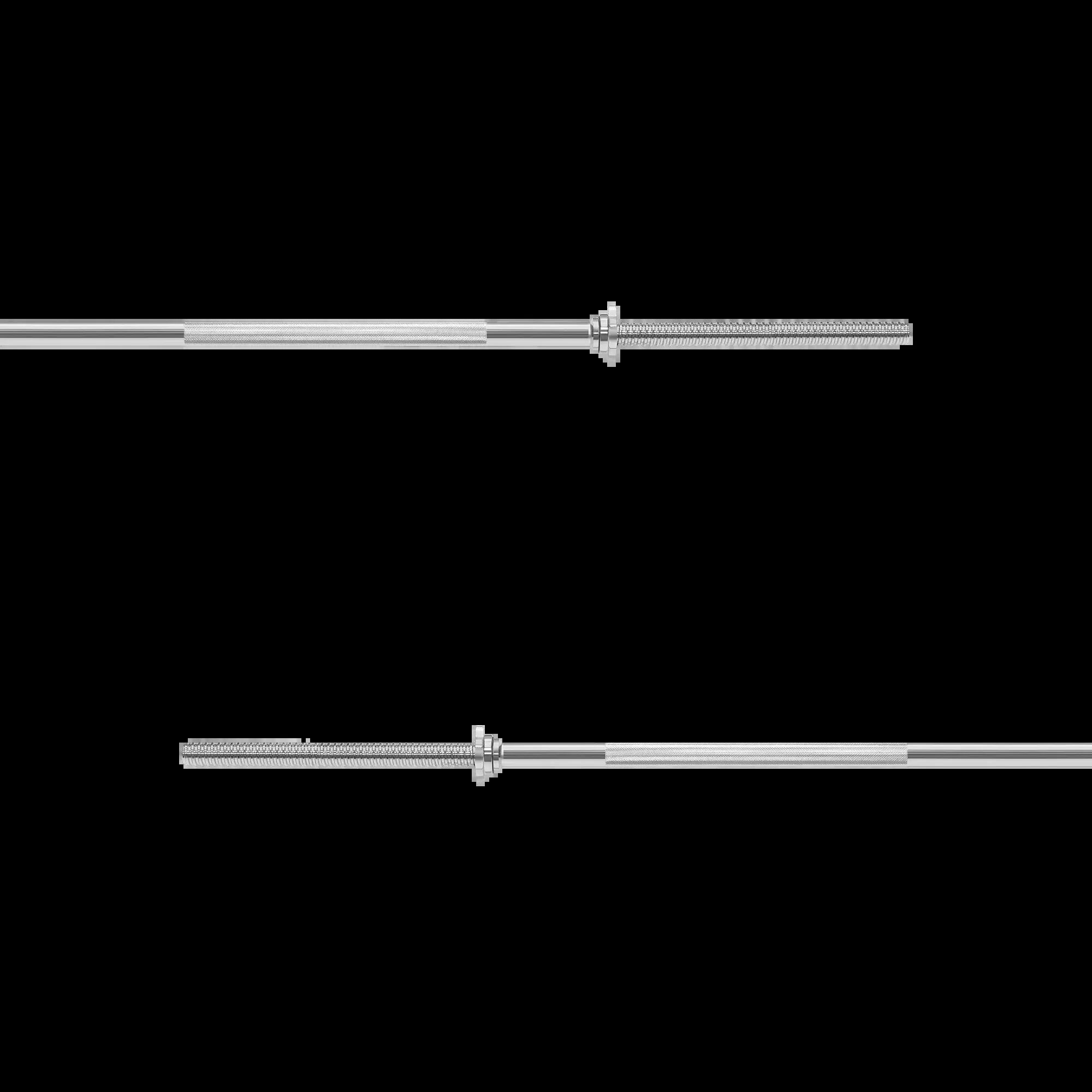 Gryf prosty stalowy chromowany gwintowany zaciski sztanga 180cm 30mm Rebel 3/5