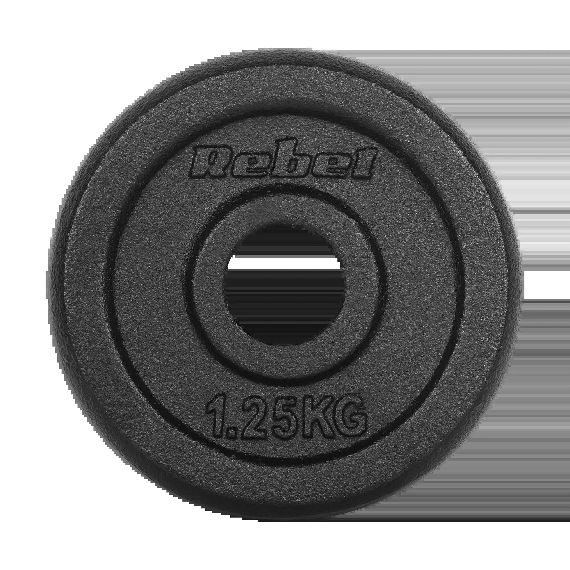 Obciążenie żeliwne zestaw 4x1.25kg 5KG otwór 31mm talerz klasyczny Rebel 3/7